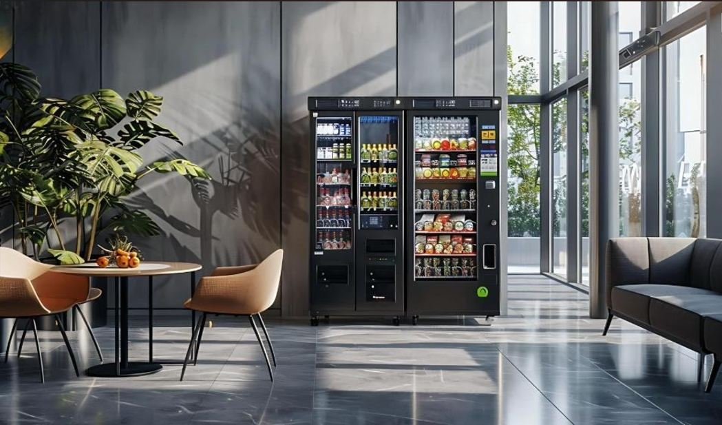 Grab Smart Vending smart vending machine installed and ready for service