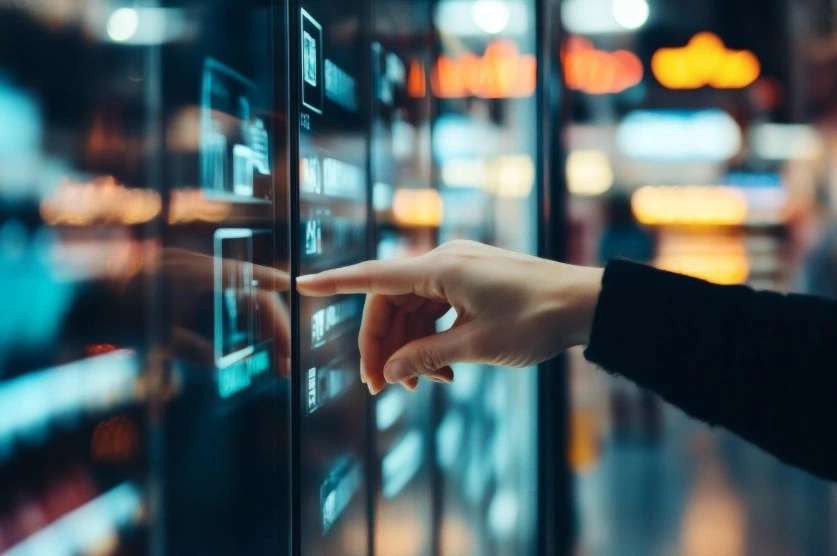 Grab Smart Vending machine with a touchscreen and cashless payment