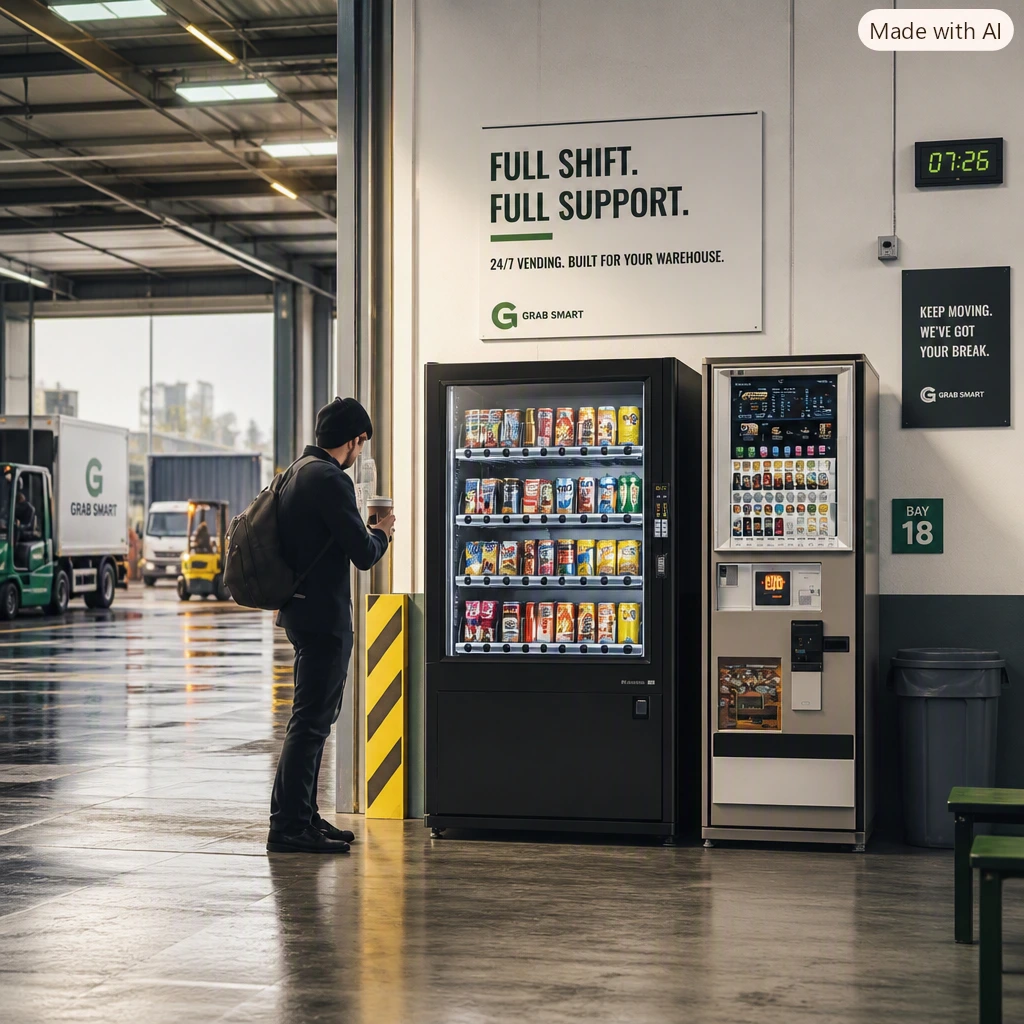 Grab Smart Vending machine in an auto dealership customer lounge