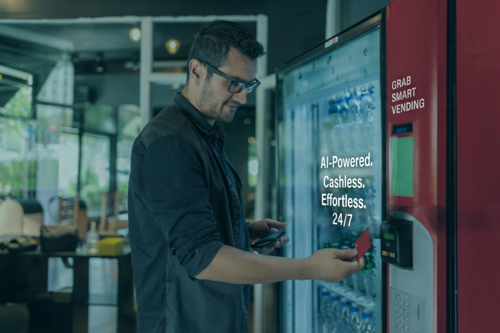 Grab Smart Vending machine in a retail centre or mall concourse